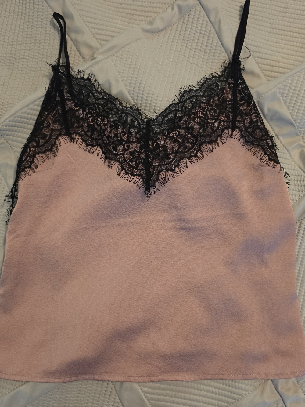 Timing Pink Cami with Black Trim